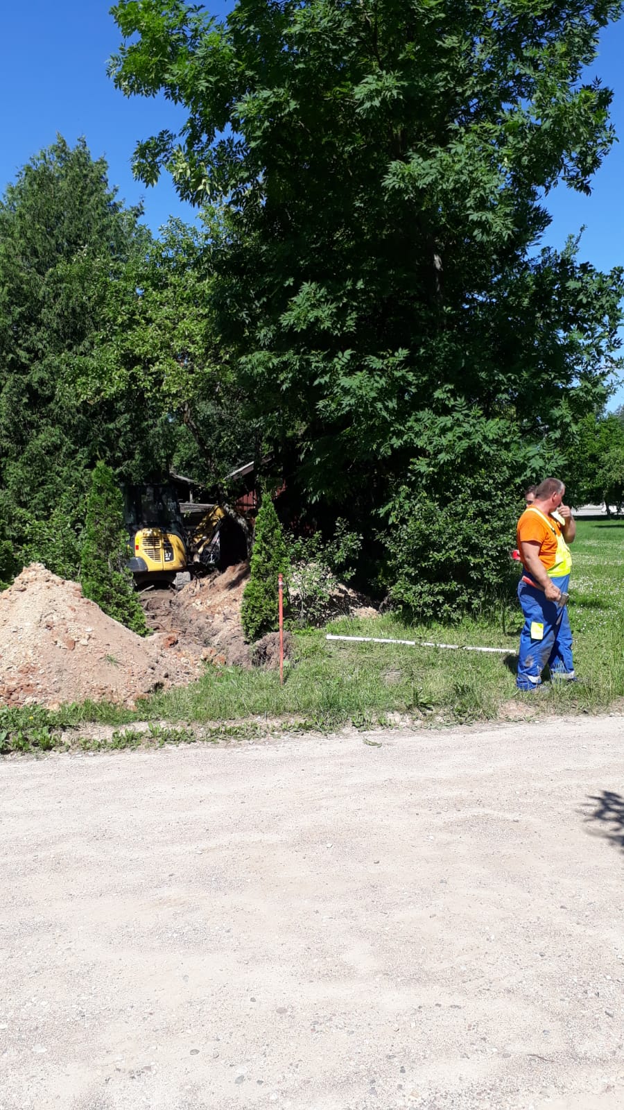 Sadzves kanalizcijas atzara izbve Eduarda Veidenbauma iel, Siguld