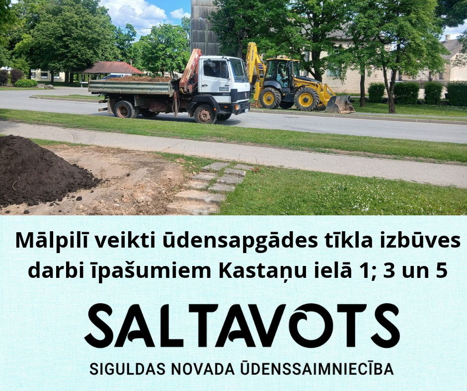M�lpil� veikti �densapg�des t�kla izb�ves darbi �pa�umiem Kasta�u iel� 1; 3 un 5