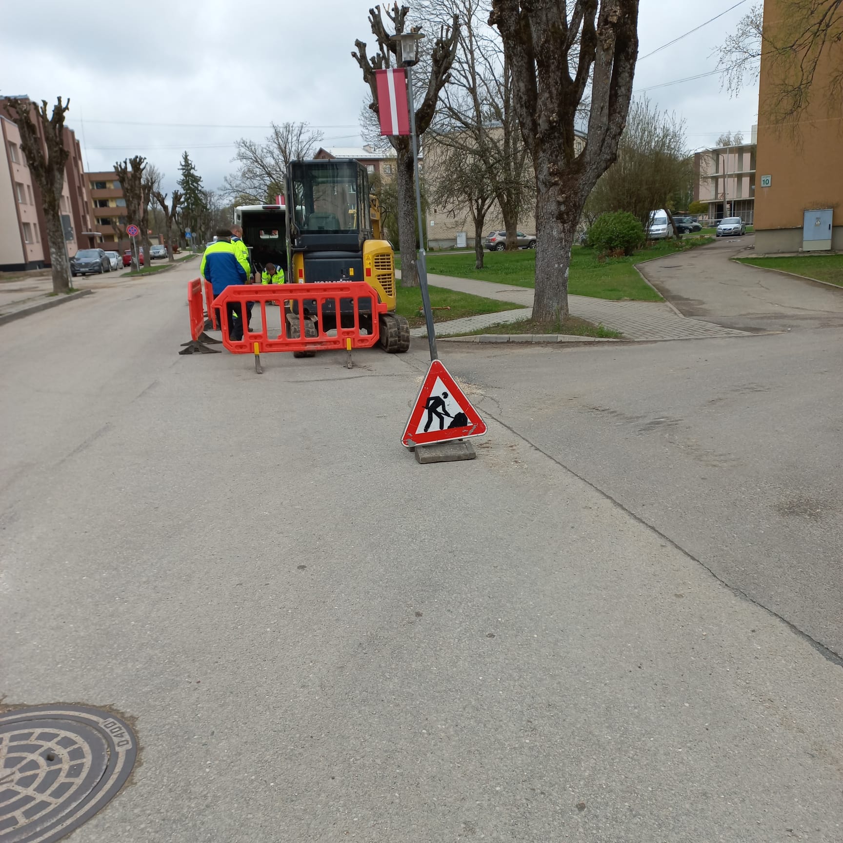 Ūdensvada akas remonts Leona Paegles ielā, Siguldā